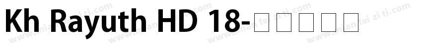 Kh Rayuth HD 18字体转换